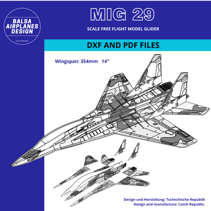 MIG 29 (DXF FOR LASER + PDF INSTRUCTION)