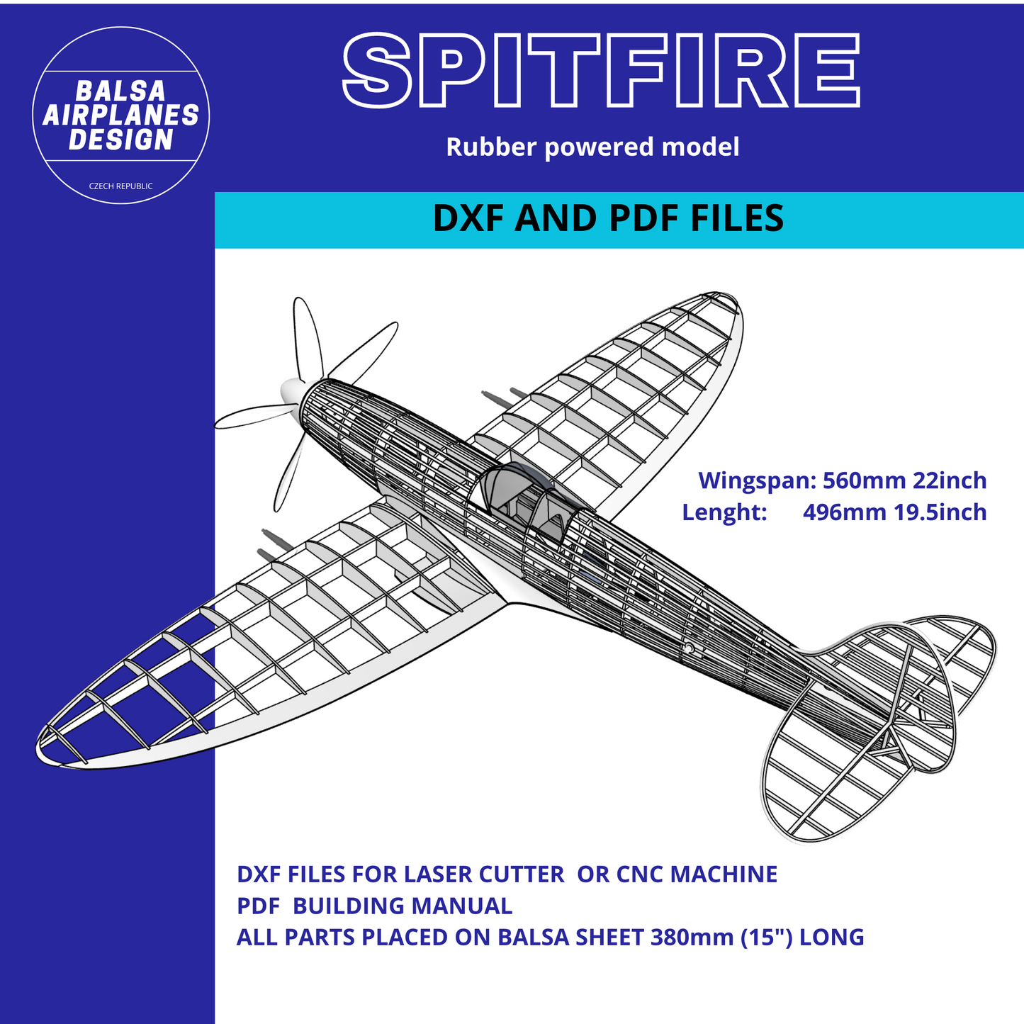 SPITFIRE - PDF+DXF FILES FOR LASER