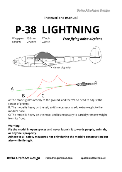 P 38 LIGHTNING  (DXF FOR LASER + PDF INSTRUCTION)