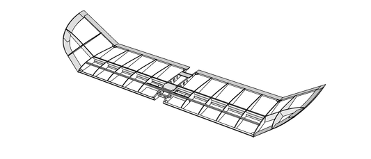 CONSTRUCTIONS WING FOR AIRPLANE "STEP-ONE" . SHORT KIT WITH PRINTED PLAN