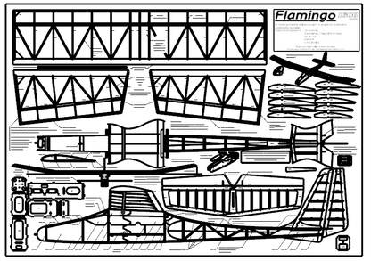 FLAMINGO 1600  (SADA LASEROVANÝCH DÍLŮ, PLÁN PRODÁVÁ RC REVUE)