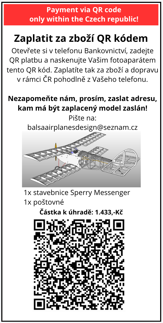 SPERRY MESSENGER  (SHORT KIT + PRINTED BUILDING PLAN)