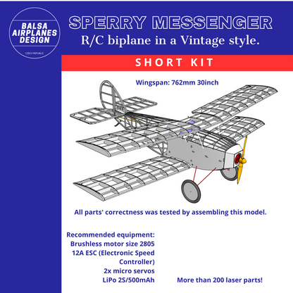 SPERRY MESSENGER  (SHORT KIT + PRINTED BUILDING PLAN)