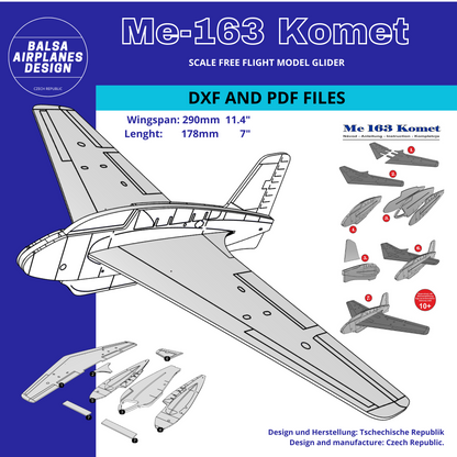 ME-163 KOMET (DXF FOR LASER + PDF INSTRUCTION)