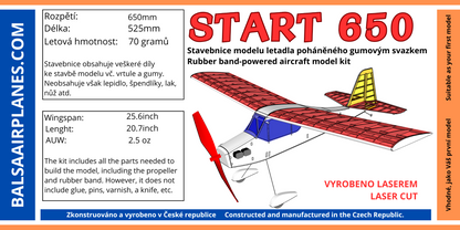 START 650  "RUBBER POWER" (KIT WITH ALL PARTS AND PRINTED BUILDING PLAN)